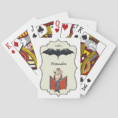 Funny Vampire Dracula & Bat Personalize Spielkarten (Rückseite)