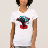 Funny Vampire Girl Character Halloween T-Shirt (Vorderseite)