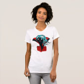 Funny Vampire Girl Character Halloween T-Shirt (Vorne ganz)