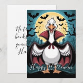 Funny Vampire Goose Halloween Feiertagskarte (Vorne/Hinten)