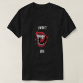 Funny Vampire "I will not Bite" Familie Halloween T-Shirt (Design vorne)