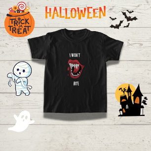 Funny Vampire "I will not Bite" Familie Halloween T-Shirt