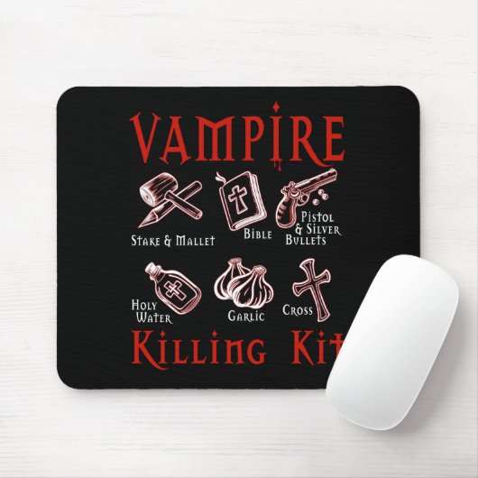 Funny Vampire Killing Kit Mousepad (Mit Mouse)