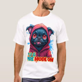 Funny Vampire Mops Graffiti T-Shirt (Vorderseite)