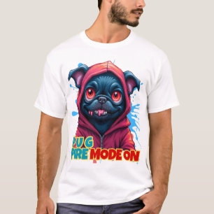 Funny Vampire Mops Graffiti T-Shirt