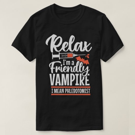 Funny Vampire Phlebotomist Phlebotomy Technician T T-Shirt (Design vorne)