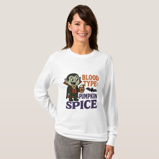 Funny Vampire Pumpkin Spice - Halloween T-Shirt (Vorne ganz)