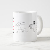 Funny Vampire Spaß Morning Meme Jumbo-Tasse (Vorderseite Rechts)