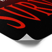 Funny Vampire Transylvania Survival Kit Poster (Ecke)