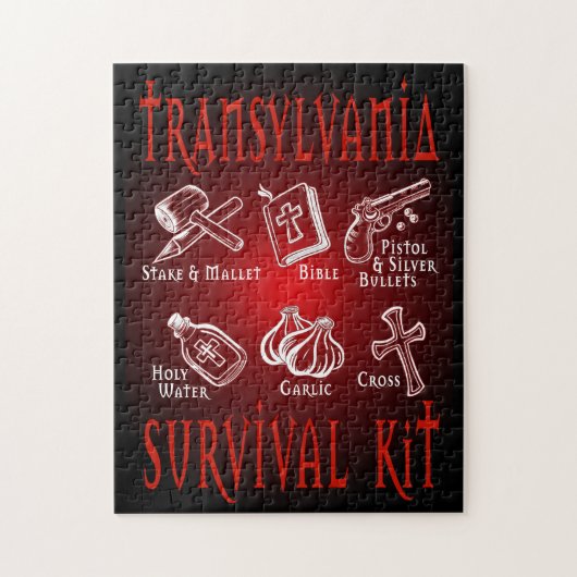 Funny Vampire Transylvania Survival Kit Puzzle (Vertikal)