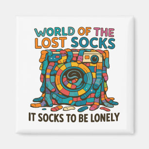 Funny Vanish Socken Welt Vermisst, aber nicht verg Magnet