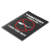 Funny Vasectomy Operation Sprichwort Erwachsene Hu Notizblock (Linke Seite)