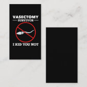 Funny Vasectomy Operation Sprichwort Erwachsene Hu Visitenkarte (Vorne/Hinten)