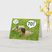 Funny Vater 70. Geburtstag Custom Karte (Gelbe Blume)