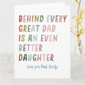 Funny Vater and Daughter Grußkarte Karte (Gelbe Blume)