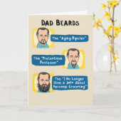 Funny Vater Beards Vatertag Karte (Gelbe Blume)