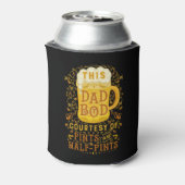 Funny Vater Bod Beer Pints Tag Mit Monogramm Dosenkühler (Kanne Rückseite)