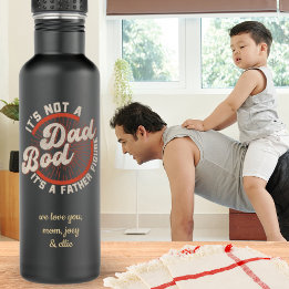 Funny Vater Bod Father Abbildung Geschenk Edelstahlflasche