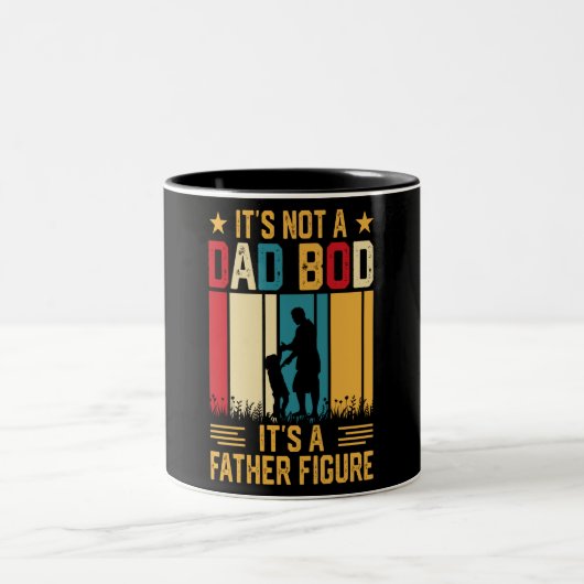 Funny Vater Bod/Father Abbildung Zweifarbige Tasse (Mittel)
