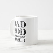 Funny Vater Bod ist im Gange | Schwarzer Vater Kaffeetasse (Vorderseite Links)