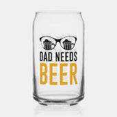 Funny Vater braucht Bierkunst Dosenglas (Rückseite)