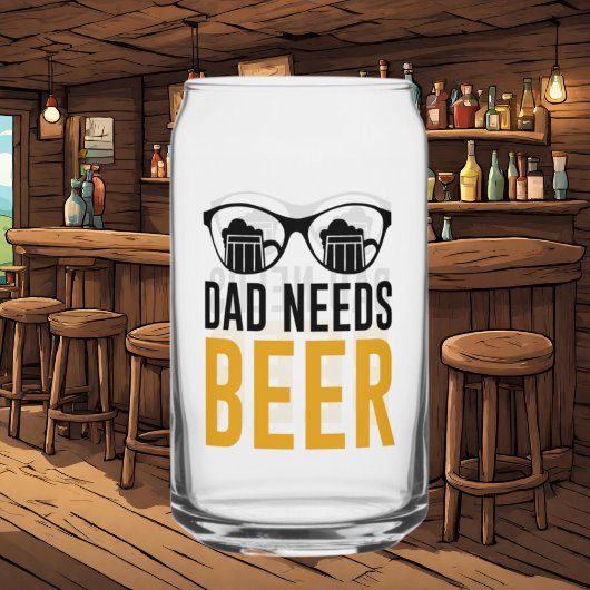 Funny Vater braucht Bierkunst Dosenglas