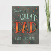 Funny Vater Card Niedlich Vatertag Inspirivity Car Karte (Vorderseite)