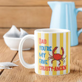Funny Vater Crab Crustacean Amalfi Gelber Streifen Kaffeetasse
