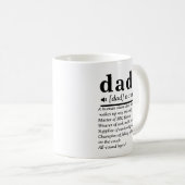 Funny Vater Definition Custom Kaffeetasse (VorderseiteRechts)