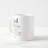 Funny Vater Definition Custom Kaffeetasse (Vorderseite Links)