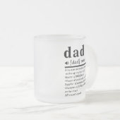 Funny Vater Definition Custom Mattglastasse (VorderseiteRechts)