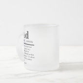 Funny Vater Definition Custom Mattglastasse (Vorderseite Links)