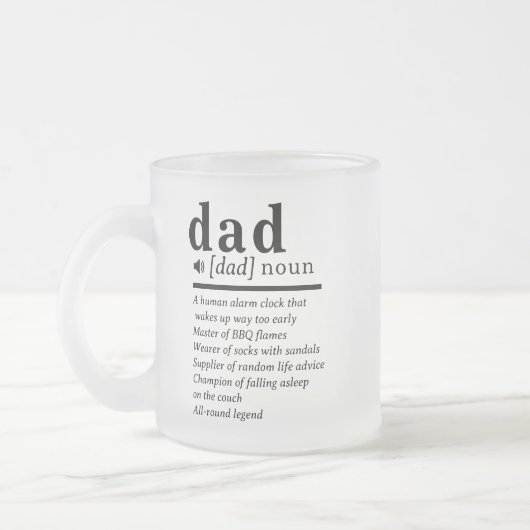 Funny Vater Definition Custom Mattglastasse (Links)