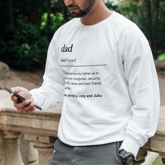 Funny Vater Definition Kinder benennen Wörterbuch  Sweatshirt