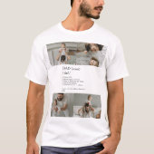 Funny Vater Definitions Foto Collage T - Shirt (Vorderseite)