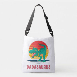 Funny Vater Dinosaur Dadasaurus T-Rex Fathers Tragetaschen Mit Langen Trägern