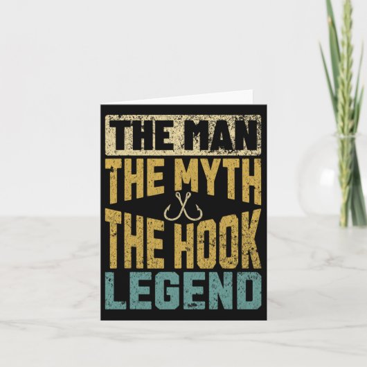 Funny Vater Fishing Man Myth Hook Legend Fischer F Karte (Vorderseite)