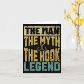 Funny Vater Fishing Man Myth Hook Legend Fischer F Karte (Gelbe Blume)