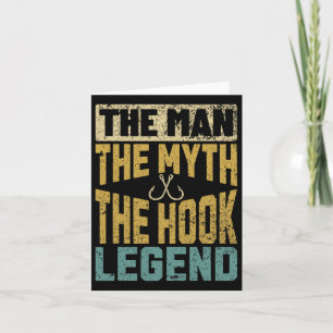 Funny Vater Fishing Man Myth Hook Legend Fischer F Karte