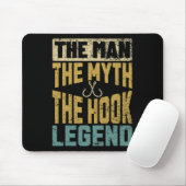 Funny Vater Fishing Man Myth Hook Legend Fischer F Mousepad (Mit Mouse)
