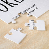 Funny Vater Foto Vaterquote Typografie Puzzle (Seite)