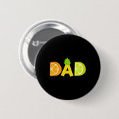 Funny Vater Fruitarian Lover Summer Pater Frucht S Button (Vorne & Hinten)