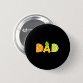 Funny Vater Fruitarian Lover Summer Pater Frucht S Button (Vorne & Hinten)