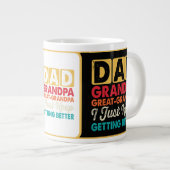 Funny "Vater Großvater" Jumbo-Tasse (Vorderseite Rechts)