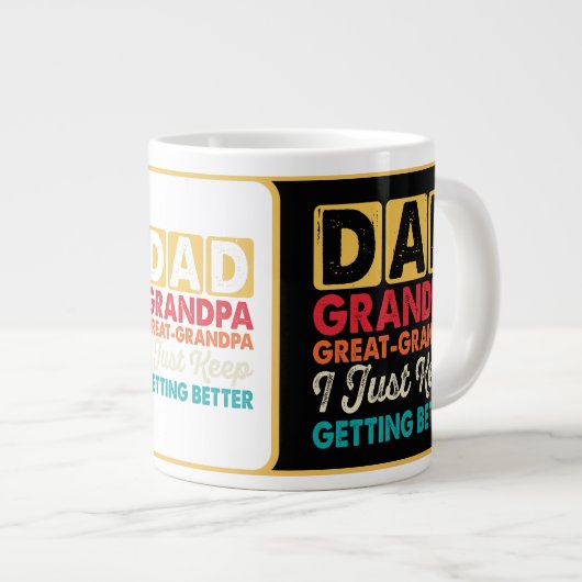 Funny "Vater Großvater" Jumbo-Tasse (Vorderseite Rechts)