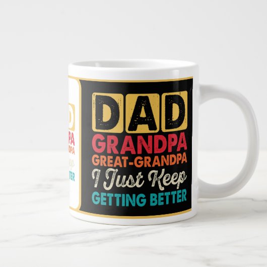 Funny "Vater Großvater" Jumbo-Tasse (Rechts)