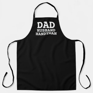 Funny Vater Husband Handyman Black Typografy Koch  Schürze