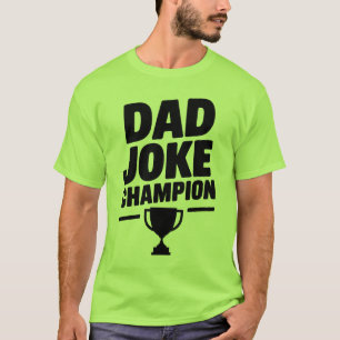 Funny 'Vater Joke Champion' T - Shirt mit Trophy I