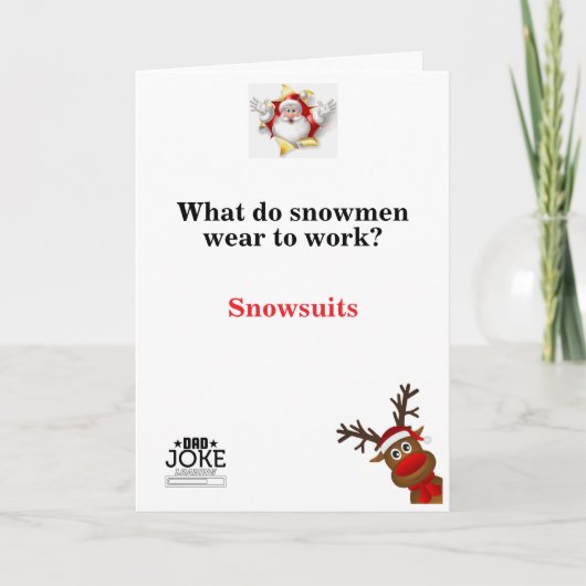 Funny Vater Joke Christmas Card Karte (Vorderseite)