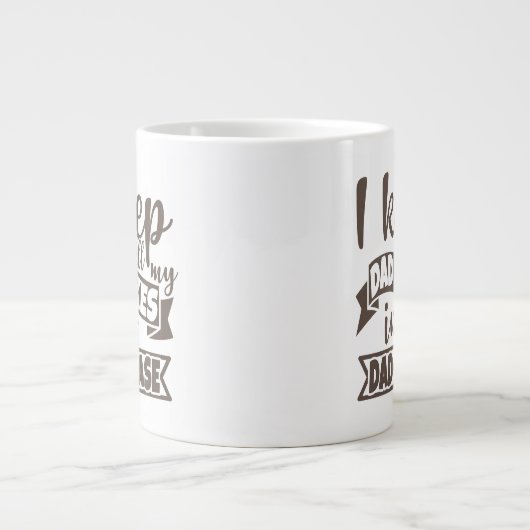 Funny Vater Joke Computer IT Engineer Dada Base Jumbo-Tasse (Vorderseite)